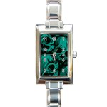 Skulls Rectangle Italian Charm Watch