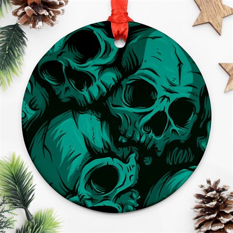 Skulls Ornament (Round) from ArtsNow.com Front