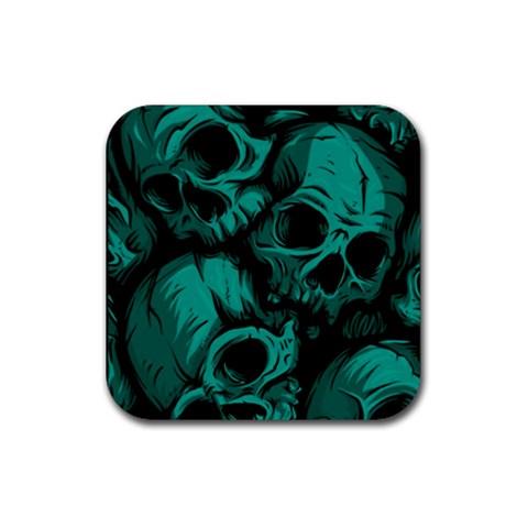 Skulls Rubber Coaster (Square) from ArtsNow.com Front