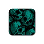 Skulls Rubber Square Coaster (4 pack)