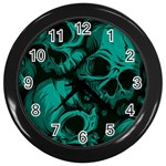 Skulls Wall Clock (Black)