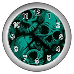 Skulls Wall Clock (Silver)