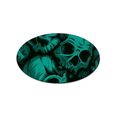 Skulls Sticker (Oval) from ArtsNow.com Front