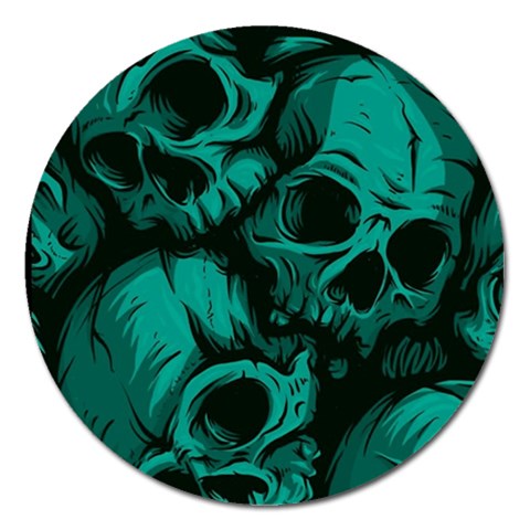 Skulls Magnet 5  (Round) from ArtsNow.com Front