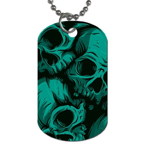 Skulls Dog Tag (One Side) from ArtsNow.com Front