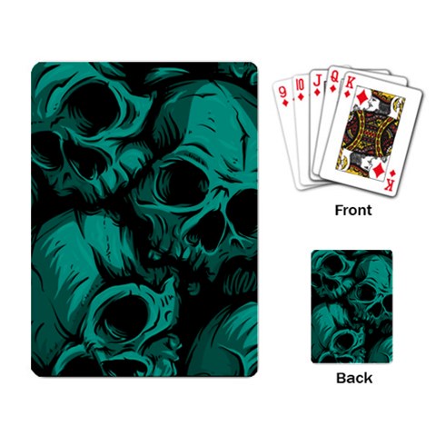 Skulls Playing Cards Single Design (Rectangle) from ArtsNow.com Back