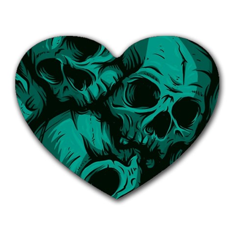 Skulls Heart Mousepad from ArtsNow.com Front