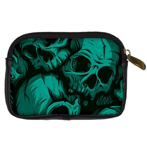 Skulls Digital Camera Leather Case from ArtsNow.com Back