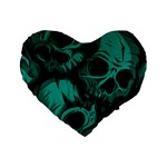 Skulls Standard 16  Premium Flano Heart Shape Cushions