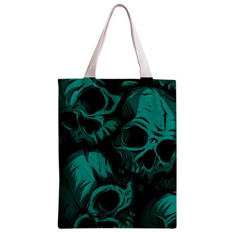 Skulls Zipper Classic Tote Bag from ArtsNow.com Front