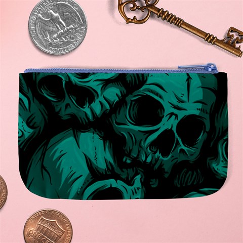 Skulls Large Coin Purse from ArtsNow.com Back