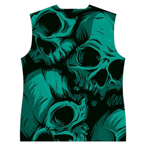 Skulls Women s Button Up Vest from ArtsNow.com Back