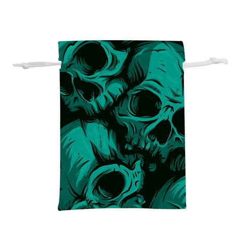 Skulls Lightweight Drawstring Pouch (S) from ArtsNow.com Front