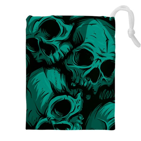 Skulls Drawstring Pouch (5XL) from ArtsNow.com Front