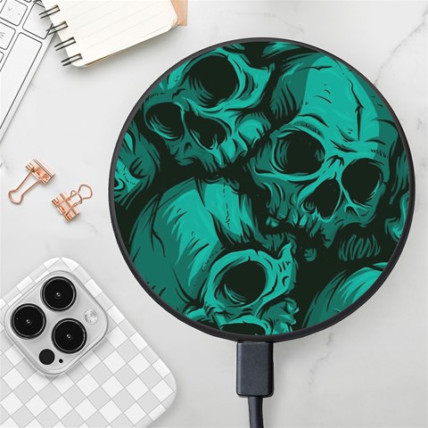 Skulls Wireless Fast Charger(Black) from ArtsNow.com Front