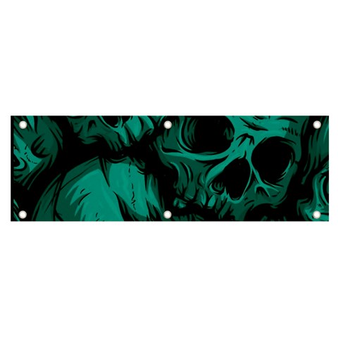 Skulls Banner and Sign 6  x 2  from ArtsNow.com Front