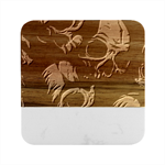 Skulls Marble Wood Coaster (Square)