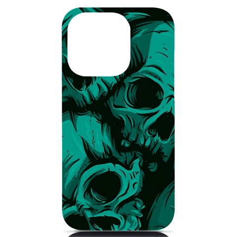 Skulls iPhone 14 Pro Black UV Print Case from ArtsNow.com Front