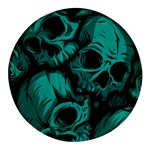 Skulls Round Glass Fridge Magnet (4 pack)