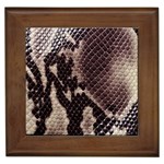 Snake Skin, Reptile Skin, Snake Skin Textures, Brown Snake Framed Tile