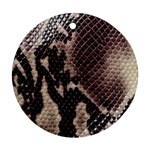 Snake Skin, Reptile Skin, Snake Skin Textures, Brown Snake Ornament (Round)