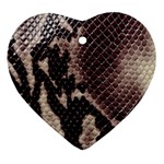 Snake Skin, Reptile Skin, Snake Skin Textures, Brown Snake Ornament (Heart)