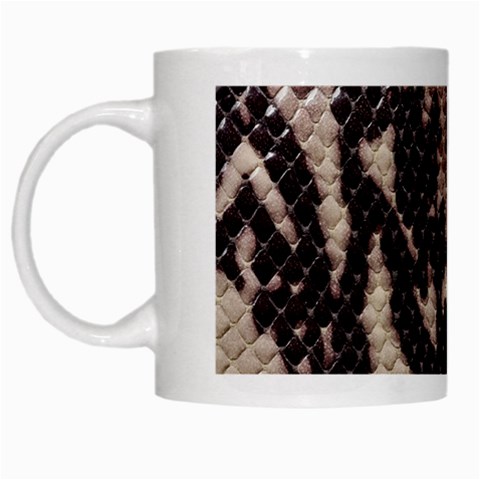 Snake Skin, Reptile Skin, Snake Skin Textures, Brown Snake White Mug from ArtsNow.com Left