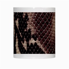 Snake Skin, Reptile Skin, Snake Skin Textures, Brown Snake White Mug from ArtsNow.com Center