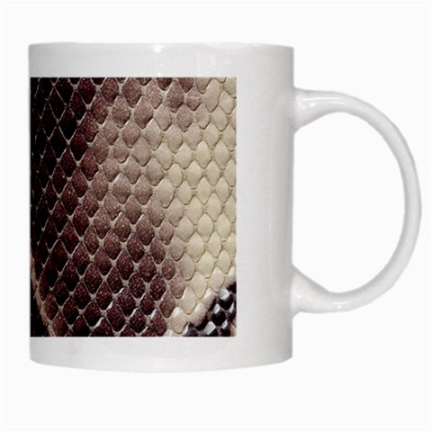 Snake Skin, Reptile Skin, Snake Skin Textures, Brown Snake White Mug from ArtsNow.com Right