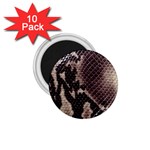 Snake Skin, Reptile Skin, Snake Skin Textures, Brown Snake 1.75  Magnets (10 pack) 