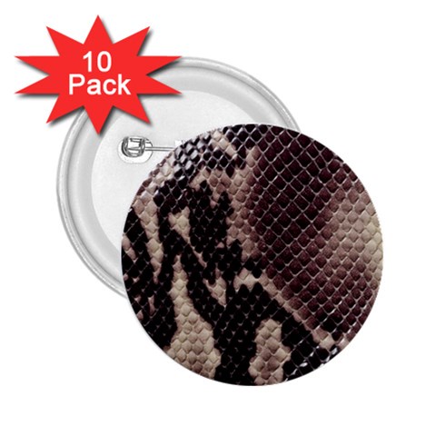 Snake Skin, Reptile Skin, Snake Skin Textures, Brown Snake 2.25  Buttons (10 pack)  from ArtsNow.com Front