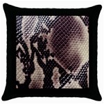 Snake Skin, Reptile Skin, Snake Skin Textures, Brown Snake Throw Pillow Case (Black)