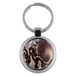 Snake Skin, Reptile Skin, Snake Skin Textures, Brown Snake Key Chain (Round)