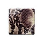 Snake Skin, Reptile Skin, Snake Skin Textures, Brown Snake Square Magnet