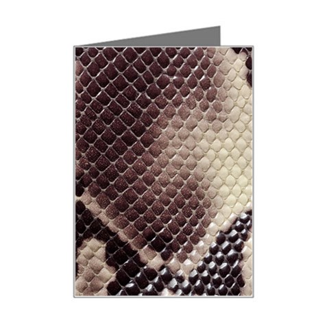 Snake Skin, Reptile Skin, Snake Skin Textures, Brown Snake Mini Greeting Card from ArtsNow.com Left