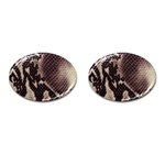 Snake Skin, Reptile Skin, Snake Skin Textures, Brown Snake Cufflinks (Oval)