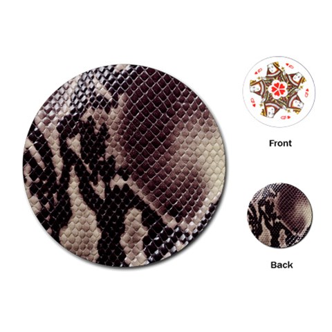 Snake Skin, Reptile Skin, Snake Skin Textures, Brown Snake Playing Cards Single Design (Round) from ArtsNow.com Front