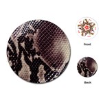 Snake Skin, Reptile Skin, Snake Skin Textures, Brown Snake Playing Cards Single Design (Round)