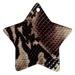 Snake Skin, Reptile Skin, Snake Skin Textures, Brown Snake Star Ornament (Two Sides)