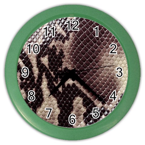 Snake Skin, Reptile Skin, Snake Skin Textures, Brown Snake Color Wall Clock from ArtsNow.com Front