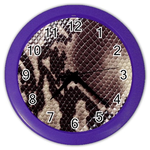 Snake Skin, Reptile Skin, Snake Skin Textures, Brown Snake Color Wall Clock from ArtsNow.com Front