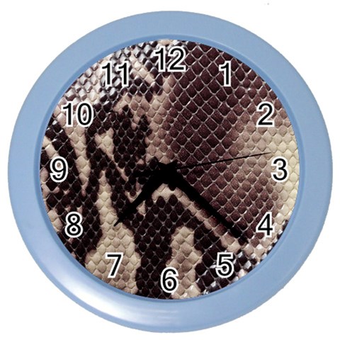 Snake Skin, Reptile Skin, Snake Skin Textures, Brown Snake Color Wall Clock from ArtsNow.com Front