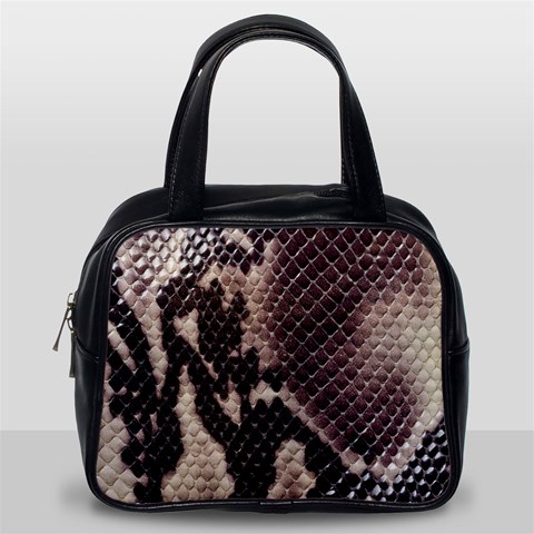 Snake Skin, Reptile Skin, Snake Skin Textures, Brown Snake Classic Handbag (One Side) from ArtsNow.com Front