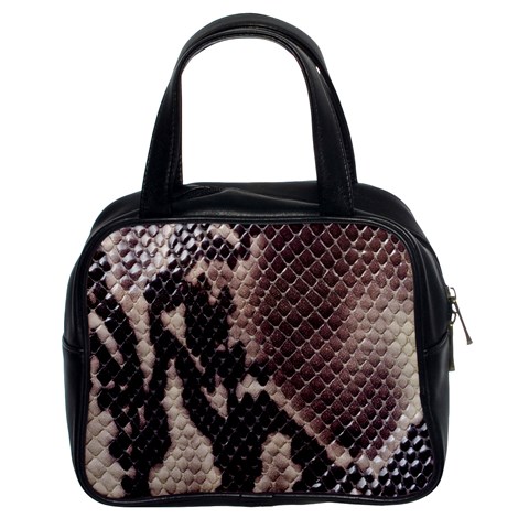 Snake Skin, Reptile Skin, Snake Skin Textures, Brown Snake Classic Handbag (Two Sides) from ArtsNow.com Front