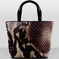 Snake Skin, Reptile Skin, Snake Skin Textures, Brown Snake Bucket Bag from ArtsNow.com Front