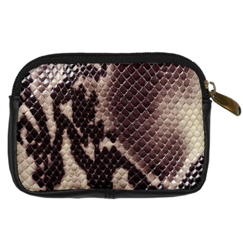 Snake Skin, Reptile Skin, Snake Skin Textures, Brown Snake Digital Camera Leather Case from ArtsNow.com Back