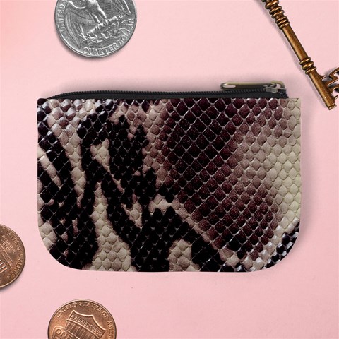 Snake Skin, Reptile Skin, Snake Skin Textures, Brown Snake Mini Coin Purse from ArtsNow.com Back