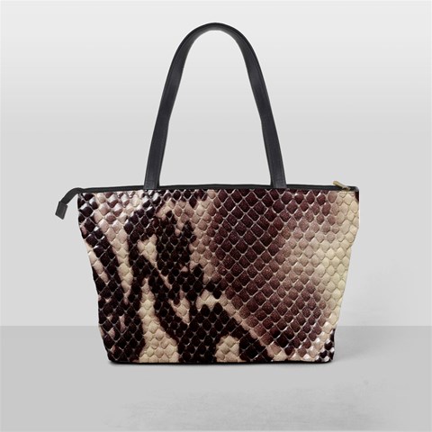 Snake Skin, Reptile Skin, Snake Skin Textures, Brown Snake Classic Shoulder Handbag from ArtsNow.com Back