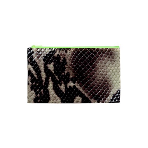 Snake Skin, Reptile Skin, Snake Skin Textures, Brown Snake Cosmetic Bag (Small) from ArtsNow.com Front