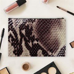 Snake Skin, Reptile Skin, Snake Skin Textures, Brown Snake Cosmetic Bag (Large) from ArtsNow.com Back